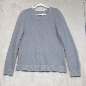 J. Crew Mercantile Sweater Womens Gray Size L Crewneck Knit Pullover Ribbed